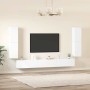 Set de muebles para TV 7 piezas madera contrachapada blanco