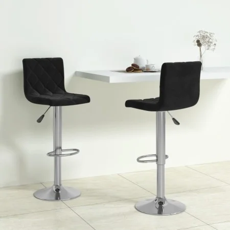 Küchenhocker 2 Einheiten schwarzer Samt von vidaXL, Küchenhocker - Ref: Foro24-333684, Preis: 109,99 €, Rabatt: %