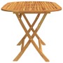 Mesa jardín plegable 160x85x75 cm madera maciza de eucalipto