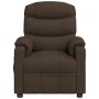 Sillón reclinable eléctrico tela marrón oscuro en Sillones | Comprar online en Foro24