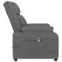 Sillón reclinable eléctrico de tela gris oscuro