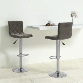 Kitchen stools 2 units dark gray velvet by vidaXL, Kitchen stools - Ref: Foro24-333688, Price: 128,71 €, Discount: %