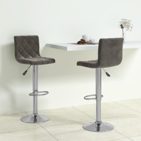 Küchenhocker 2 Einheiten dunkelgrauer Samt von vidaXL, Küchenhocker - Ref: Foro24-333688, Preis: 131,14 €, Rabatt: %