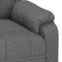 Sillón reclinable eléctrico de tela gris oscuro