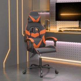 Silla gaming cuero sintético negro y naranja