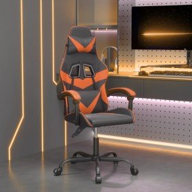 Silla gaming cuero sintético negro y naranja