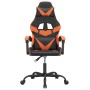 Silla gaming cuero sintético negro y naranja