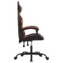 Silla gaming cuero sintético negro y naranja