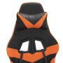 Silla gaming cuero sintético negro y naranja