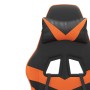 Silla gaming cuero sintético negro y naranja