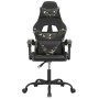 Silla gaming cuero sintético negro y camuflaje
