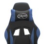 Silla gaming cuero sintético negro y azul