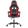 Silla gaming cuero sintético negro y rojo