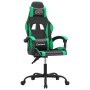 Silla gaming cuero sintético negro y verde