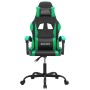 Silla gaming cuero sintético negro y verde