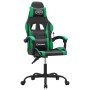 Silla gaming cuero sintético negro y verde