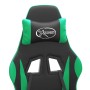 Silla gaming cuero sintético negro y verde