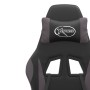 Silla gaming cuero sintético negro y gris