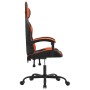 Silla gaming cuero sintético negro y naranja