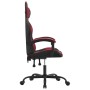Silla gaming cuero sintético negro y rojo vino tinto