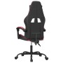 Silla gaming cuero sintético negro y rojo vino tinto