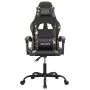 Silla gaming cuero sintético negro y camuflaje