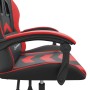 Silla gaming cuero sintético negro y rojo