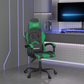 Silla gaming cuero sintético negro y verde