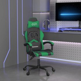 Silla gaming cuero sintético negro y verde
