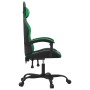 Silla gaming cuero sintético negro y verde