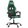Silla gaming cuero sintético negro y verde