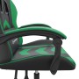 Silla gaming cuero sintético negro y verde