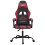 Silla gaming cuero sintético negro y rojo vino tinto