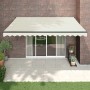 Toldo retráctil aluminio y tela color crema 4x3 m en Toldos | Comprar online en Foro24