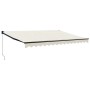 Toldo retráctil aluminio y tela color crema 4x3 m
