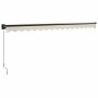 Toldo retráctil aluminio y tela color crema 4x3 m
