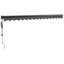 Toldo retráctil automático gris antracita 4,5x3 m
