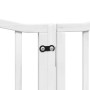 Puerta de perros plegable 12 paneles madera álamo blanca 600 cm
