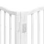 Puerta de perros plegable 15 paneles madera álamo blanca 750 cm