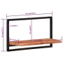 Wall shelves 2 units solid acacia wood 60x25x35 cm by vidaXL, Shelves and shelves - Ref: Foro24-338459, Price: 62,92 €, Disco...