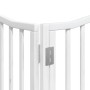 Puerta de perros plegable 8 paneles madera álamo blanca 640 cm