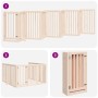 Puerta para perros plegable 9 paneles madera de álamo 450 cm