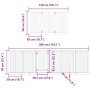 Puerta para perros plegable 9 paneles madera de álamo 450 cm