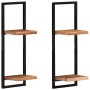 Wandregale 2 Stück massives Akazienholz 25x25x75 cm von vidaXL, Regale und Regale - Ref: Foro24-338462, Preis: 68,39 €, Rabat...