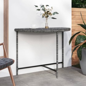 Mesa de jardín de ratán sintético gris 100x50x75 cm en Mesas de jardín | Comprar online en Foro24