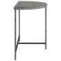 Mesa de jardín de ratán sintético gris 100x50x75 cm en Mesas de jardín | Comprar online en Foro24