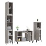 Set de muebles de baño 3 pzas madera contrachapada gris sonoma en Muebles de baño | Comprar online en Foro24
