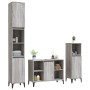 Set de muebles de baño 3 pzas madera contrachapada gris sonoma en Muebles de baño | Comprar online en Foro24