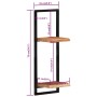 Wandregale 2 Stück massives Akazienholz 25x25x75 cm von vidaXL, Regale und Regale - Ref: Foro24-338462, Preis: 68,39 €, Rabat...