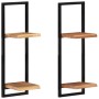 Wandregale 2 Stück massives Akazienholz 25x25x75 cm von vidaXL, Regale und Regale - Ref: Foro24-338462, Preis: 68,39 €, Rabat...